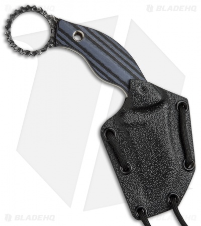 Black Dragon Forge Karambit Fixed Blade Knife Blue/Black G-10 (2.625" Two-Tone)
