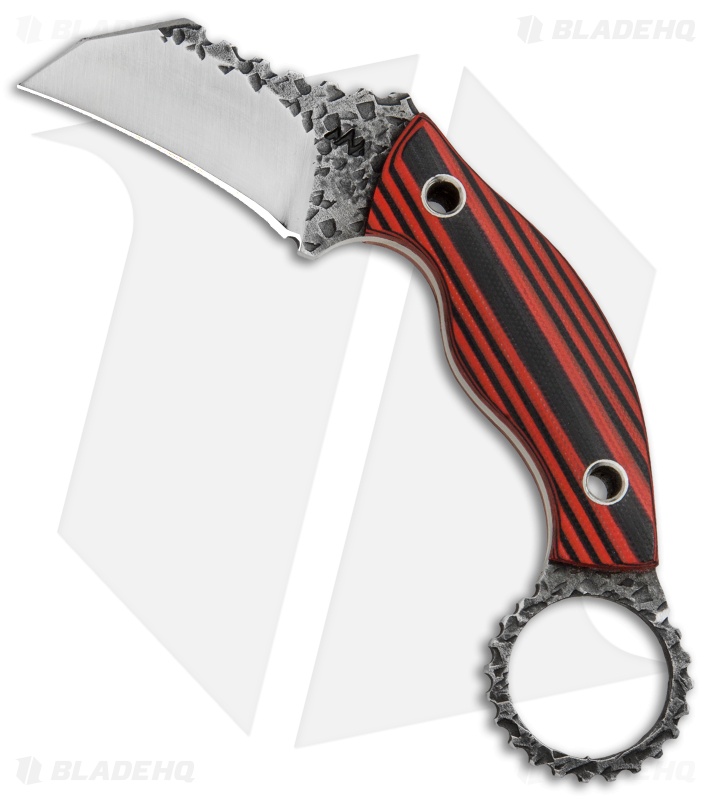 Black Dragon Forge Karambit Fixed Blade Knife Red/Black G-10 (2.625" Two-Tone)