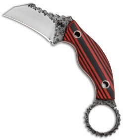 Black Dragon Forge Karambit Fixed Blade Knife Red/Black G-10 (2.625" Two-Tone)