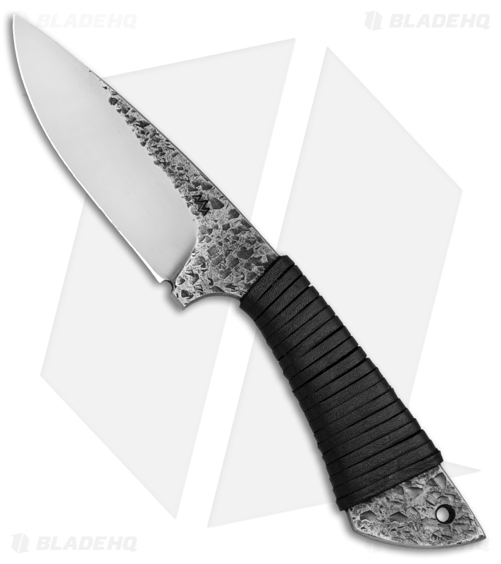 Black Dragon Forge Primal Hunter Fixed Blade Knife Leather Wrap (4.375" Satin)