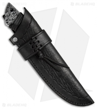 Black Dragon Forge Primal Hunter Fixed Blade Knife Leather Wrap (4.375" Satin)