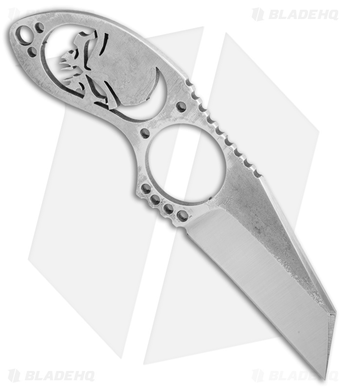 Black Dragon Skull Tactical Necker Fixed Blade Knife (2.75" Satin