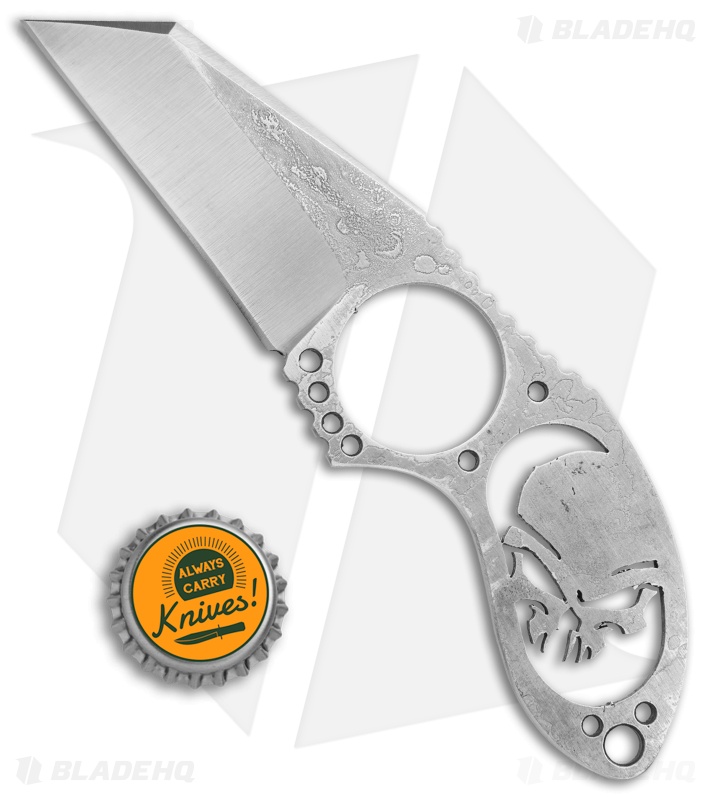 Black Dragon Forge Skull Tactical Necker Fixed Blade Knife (2.75" Satin)