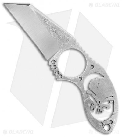 Black Dragon Forge Skull Tactical Necker Fixed Blade Knife (2.75" Satin)