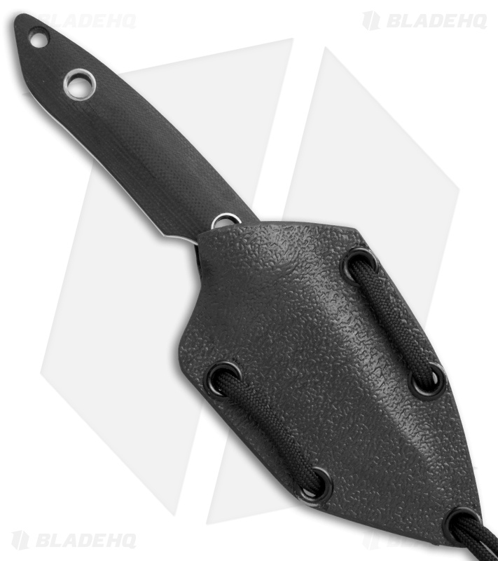 Black Dragon Forge Tactical Neck Knife Fixed Blade (3.0" Satin)