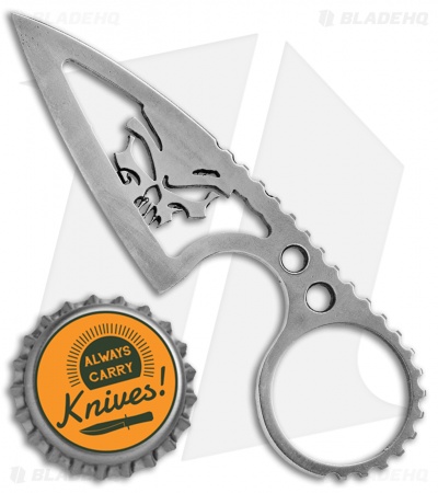 Black Dragon Forge V1 Skull Necker Fixed Blade Knife (2" Satin)