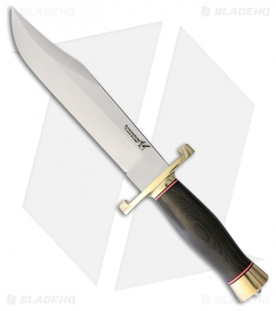 BlackJack Classic Model 129 Bowie Fixed Blade Knife Black Micarta (9.25" Satin)