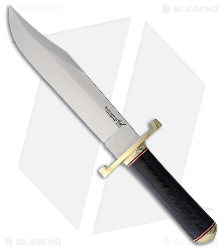BlackJack Classic Model 129 Bowie Fixed Blade Knife Tapered Black (9.25" Satin)