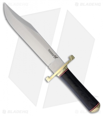 BlackJack Classic Model 129 Bowie Fixed Blade Knife Tapered Black (9.25" Satin)