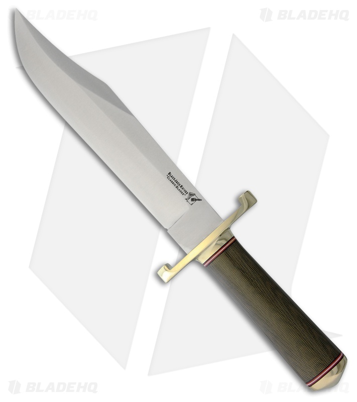 BlackJack Classic Model 129 Bowie Fixed Blade Knife Tapered Green
