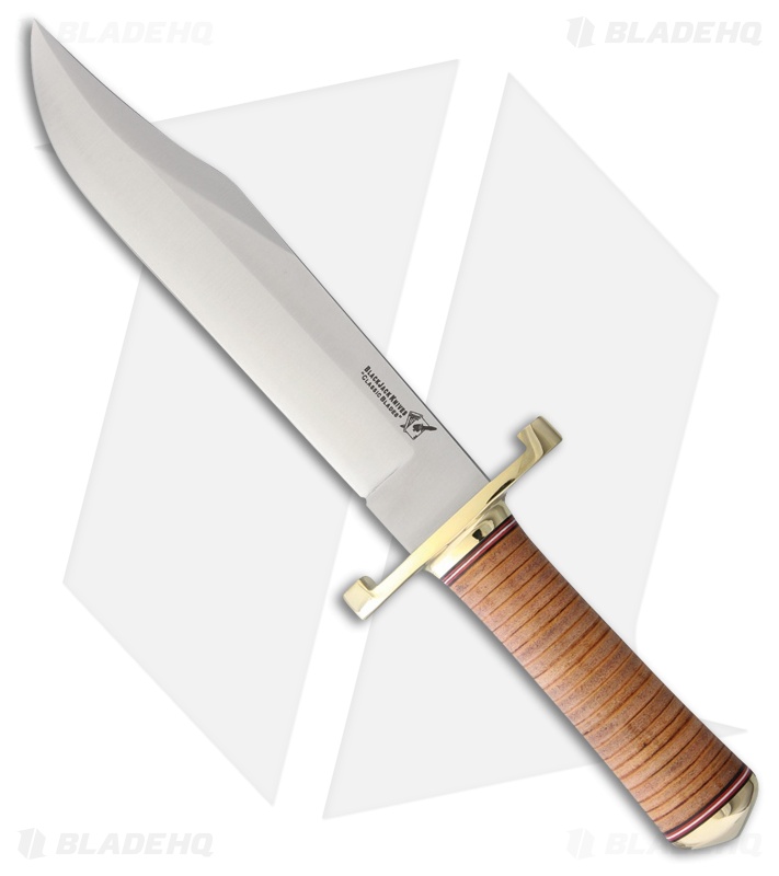 BlackJack Classic Model 129 Bowie Fixed Blade Tapered Leather (9.25" Satin)