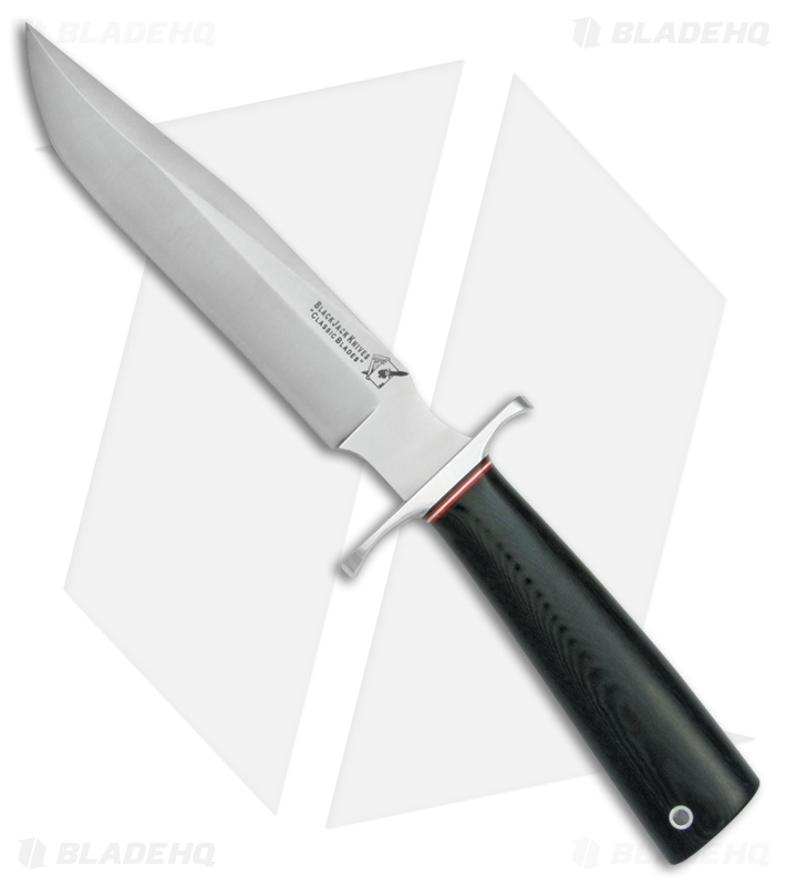 Blackjack Classic Model 7 Fixed Blade Knife Solid Black Micarta (7