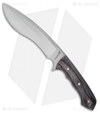 BlackJack Knives International Fixed Blade Knife Gray Wood (8.75" Satin)