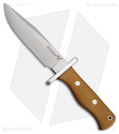 BlackJack Knives Model 13 Halo Attack Knife Natural Micarta (5.5" Satin) 