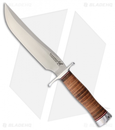 BlackJack Model 3 Fighter Commando Fixed Blade Knife Stacked Leather (7" Satin)