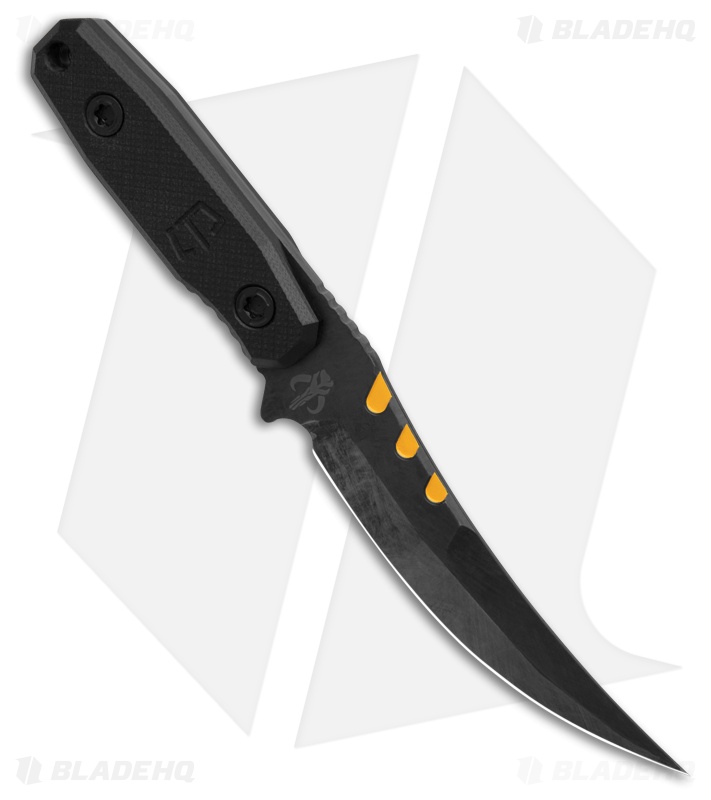 Blackside Customs CAT-5 Fixed Blade Knife Black Bounty Hunter G10 (5.00" Black)