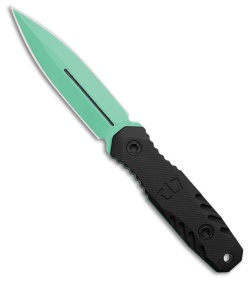 Blackside Customs Phase 7 Fixed Blade Knife Black Aluminum (3.6" Tiffany Blue)