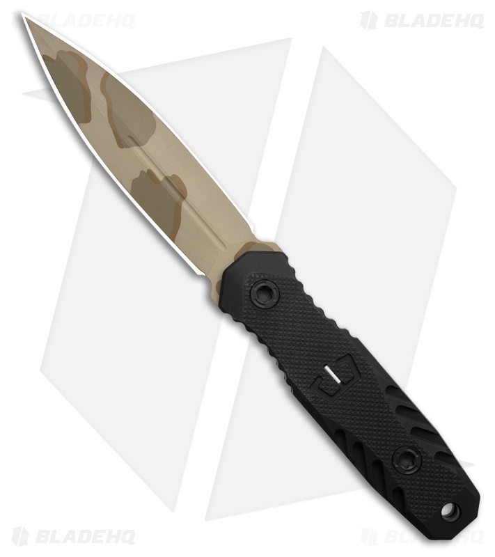 Blackside Customs Phase 7 Fixed Blade Knife Black Al/Tritium Inlay (3.6" Camo)
