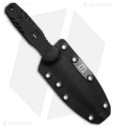 Blackside Customs Phase 7 Fixed Blade Knife Black Al/Tritium Inlay (3.6" Black)
