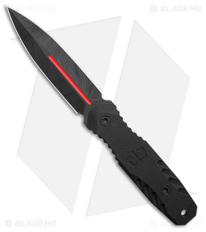 Blackside Customs Phase 7 Fixed Blade Knife Black Aluminum (3.6" Black Redline)