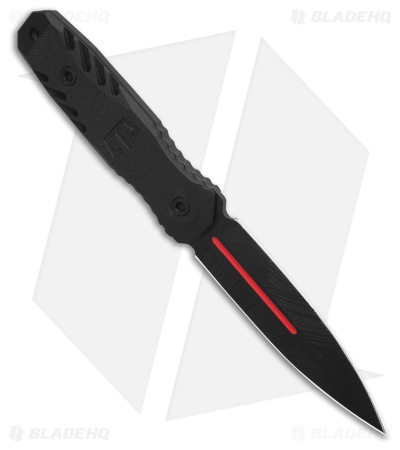 Blackside Customs Phase 7 Fixed Blade Knife Black Aluminum (3.6" Black Redline)