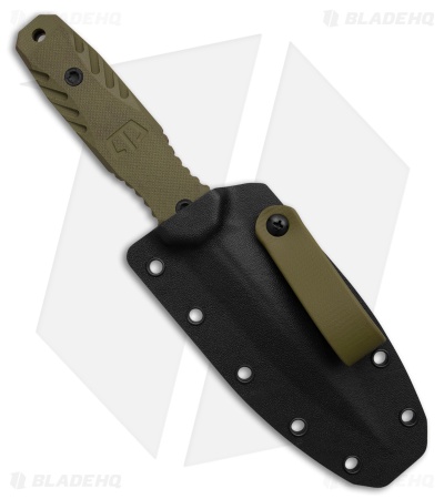 Blackside Customs Phase 7SDM Fixed Blade Knife Green G10(4.5" Red/Black)