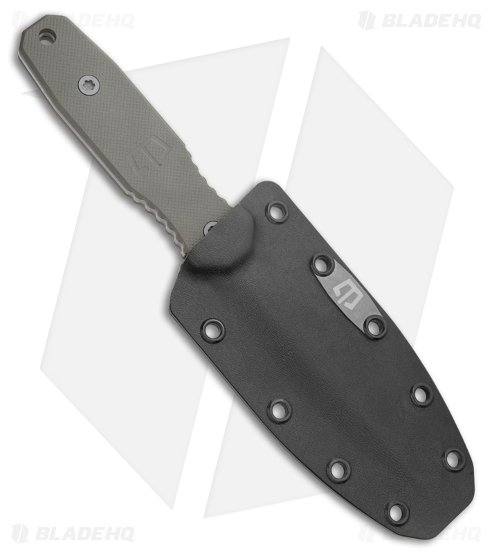Blackside Customs Phase 7SDM Fixed Blade Knife Titanium (4.5" Stonewash CPM 154)