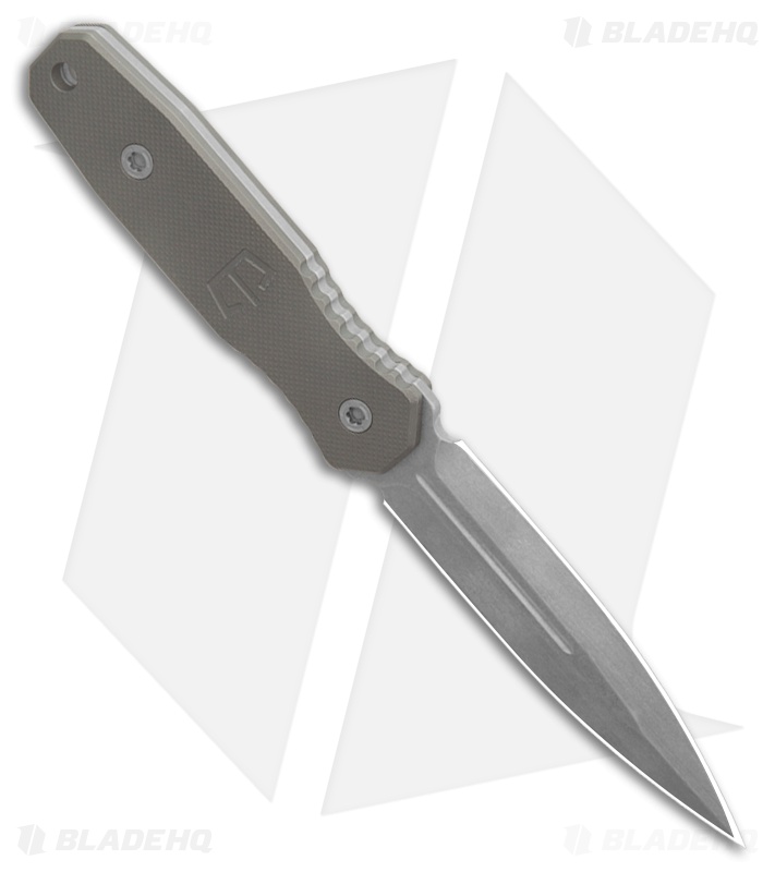 Blackside Customs Phase 7SDM Fixed Blade Knife Titanium (4.5" Stonewash CPM 154)