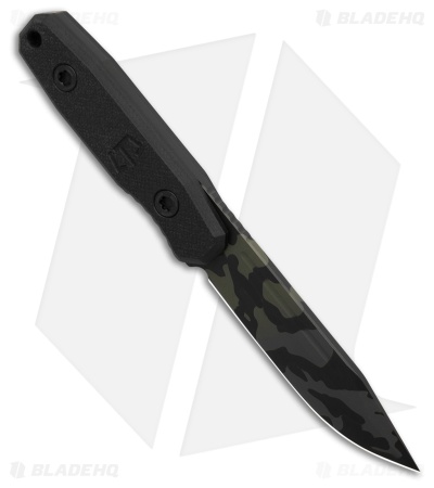 Blackside Customs Plan B Covert Fixed Blade Knife Black Multicam G-10 (3.38)
