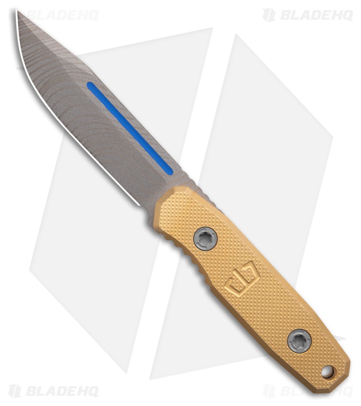 Blackside Customs Plan B Covert Fixed Blade Knife Brass (3.38" Beskar)