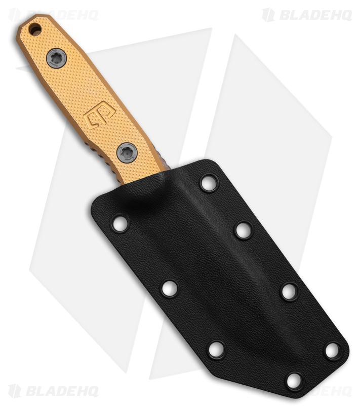 Blackside Customs Plan B Covert Fixed Blade Knife Brass (3.38" Beskar)