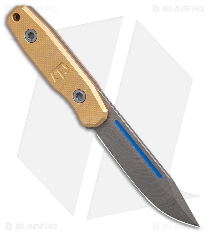 Blackside Customs Plan B Covert Fixed Blade Knife Brass (3.38" Beskar)