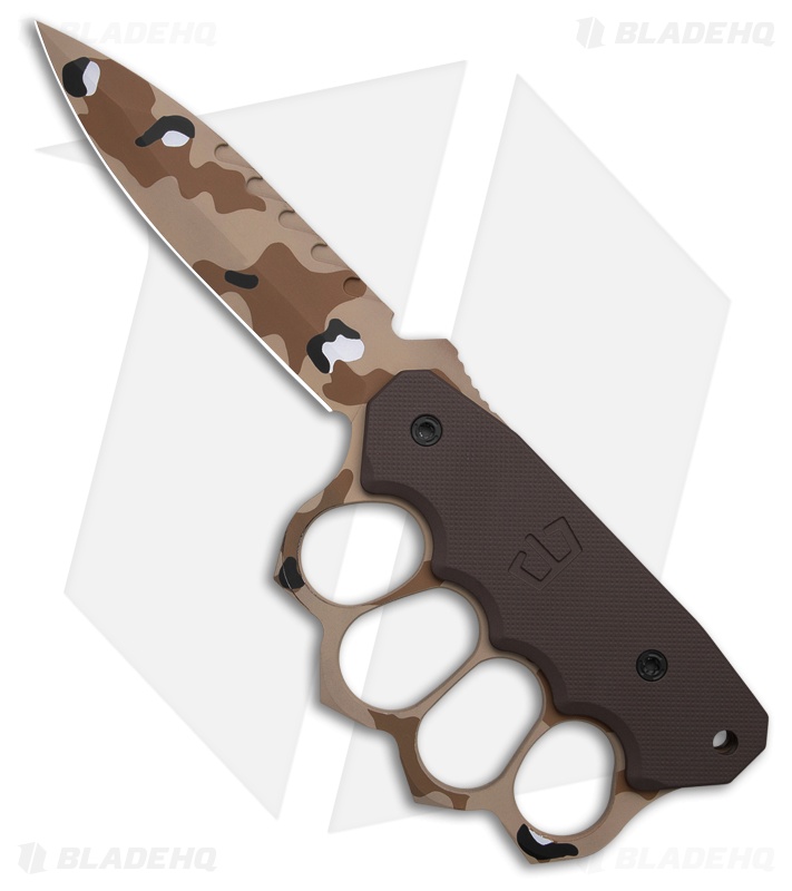 Blackside Customs Trench Boss Fixed Blade Knife Black G-10 (5.6" Camo)