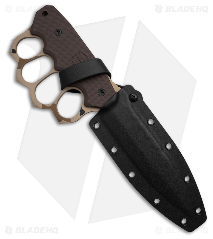 Blackside Customs Trench Boss Fixed Blade Knife Black G-10 (5.6" Camo)