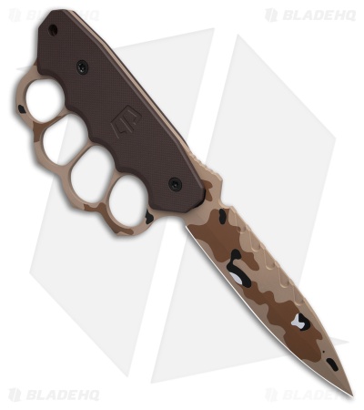 Blackside Customs Trench Boss Fixed Blade Knife Black G-10 (5.6" Camo)