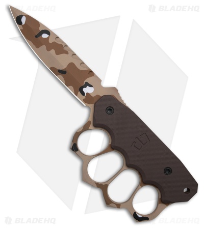 Blackside Customs Trench Boss Fixed Blade Knife Black G-10 (5.6" Camo)