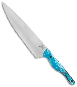 Blue Collar Blades Mule Chef Knife White Teal/ShokRes (8.1" Satin) 