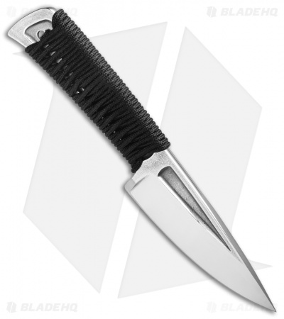 Boye Custom Knives Basic 3 Fixed Blade Knife Black Cord (4" Dendritic Cobalt)