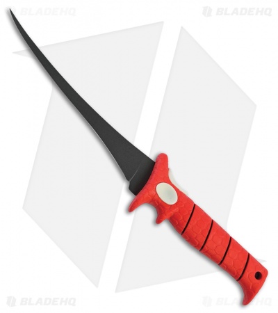 Bubba Blade Whiffie 14.25" Fixed Blade Knife Red Rubber (8" Black)