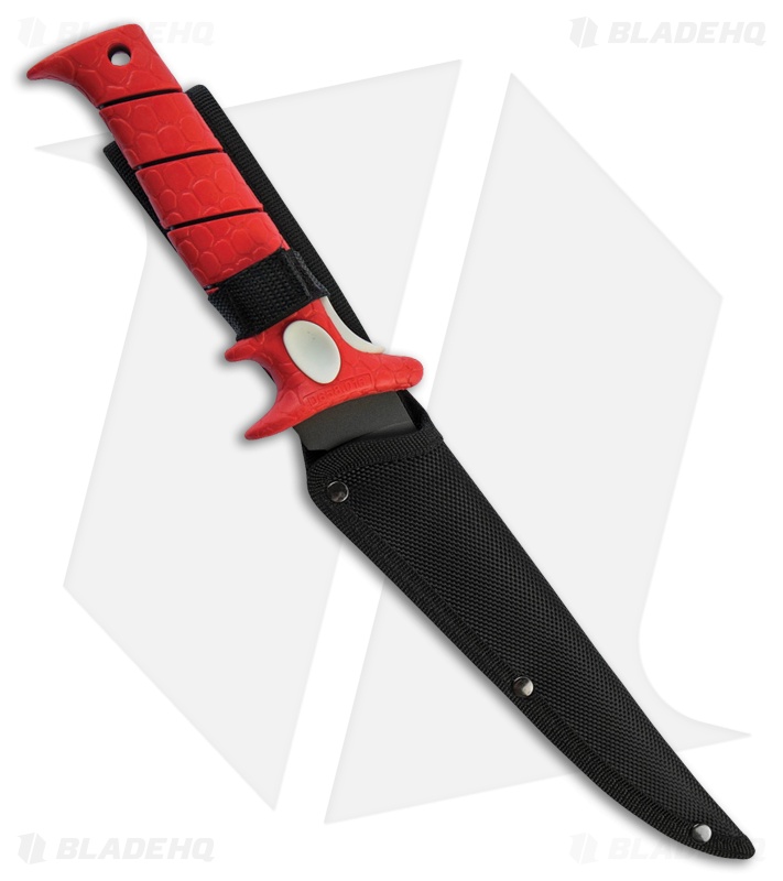 Bubba Blade Whiffie 11" Fixed Blade Knife Red Rubber (5.75" Black)