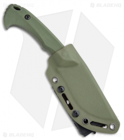 Buck N Bear Army Piranha Fixed Blade Knife OD Green G-10 (3.5" Black SW)
