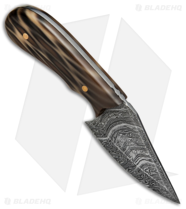 Buck N Bear Cheetah Skinner Fixed Blade Knife (3.1" Damascus) 