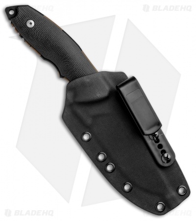 Burnley Knives BRNLY Huck Fixed Blade Knife Black G-10 (4.5" Bronze Camo)