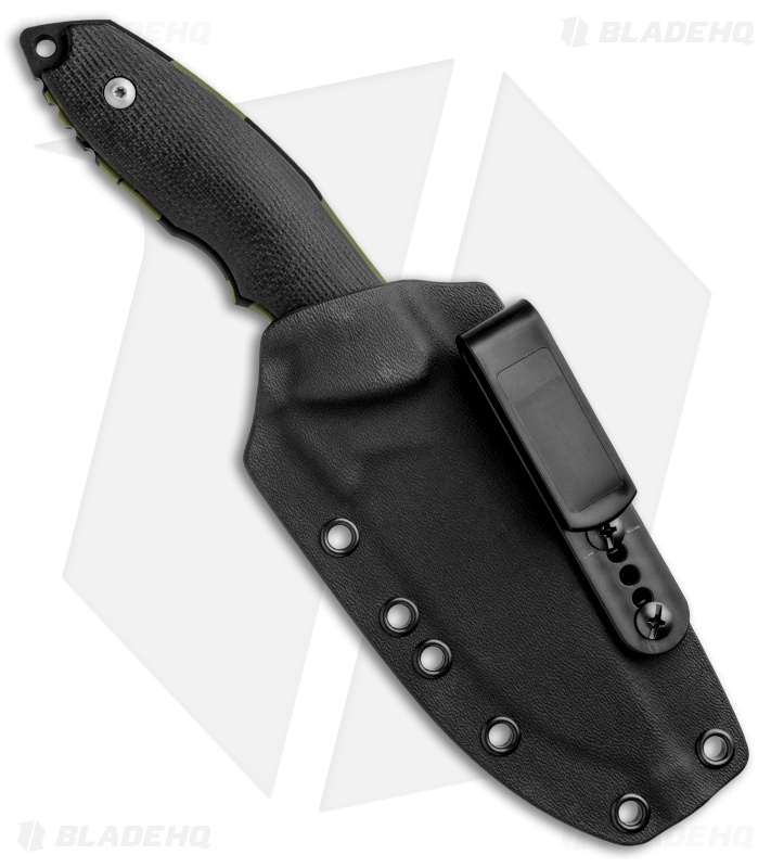 Burnley Knives BRNLY Huck Fixed Blade Knife Black G-10 (4.5" OD Green Camo)