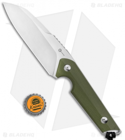 CIVIVI Kepler Fixed Blade Knife OD Green G-10 w/Lanyard (4.5" Satin)