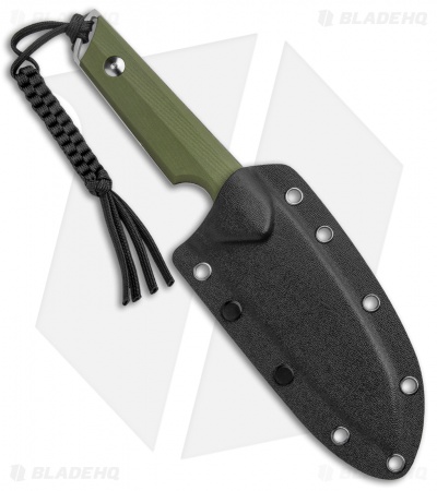 CIVIVI Kepler Fixed Blade Knife OD Green G-10 w/Lanyard (4.5" Satin)