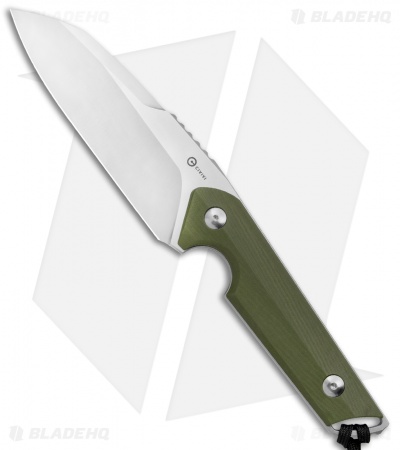 CIVIVI Kepler Fixed Blade Knife OD Green G-10 w/Lanyard (4.5" Satin)