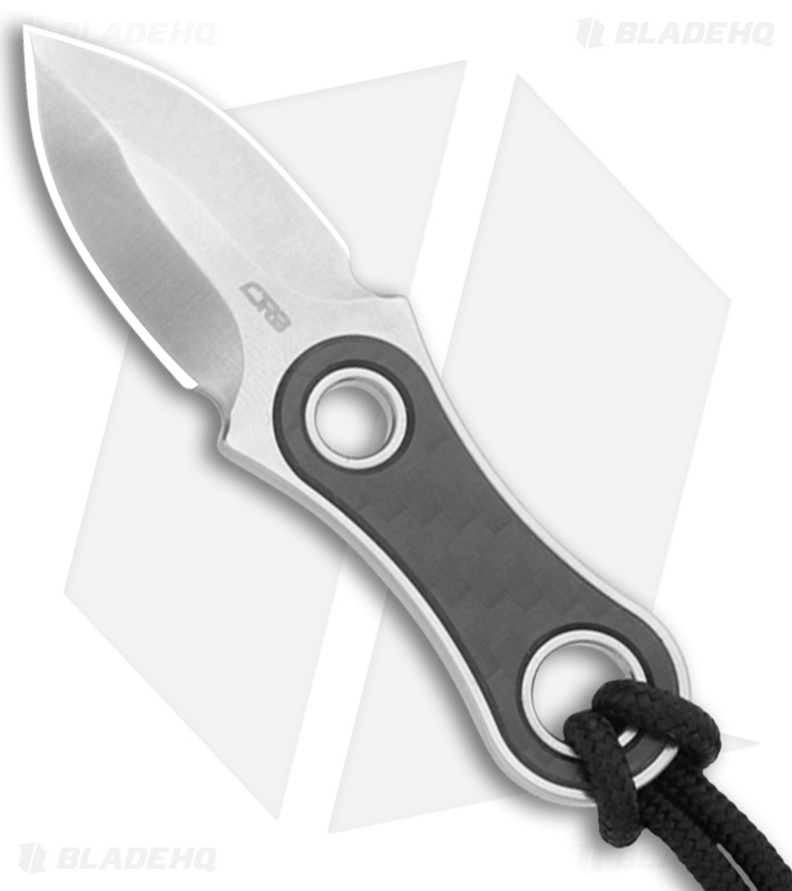 CJRB Knap Fixed Blade Knife Black Carbon Fiber (1.2" Sand Polish)