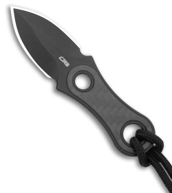 CJRB Knap Fixed Blade Knife Carbon Fiber (1.2" Black PVD)