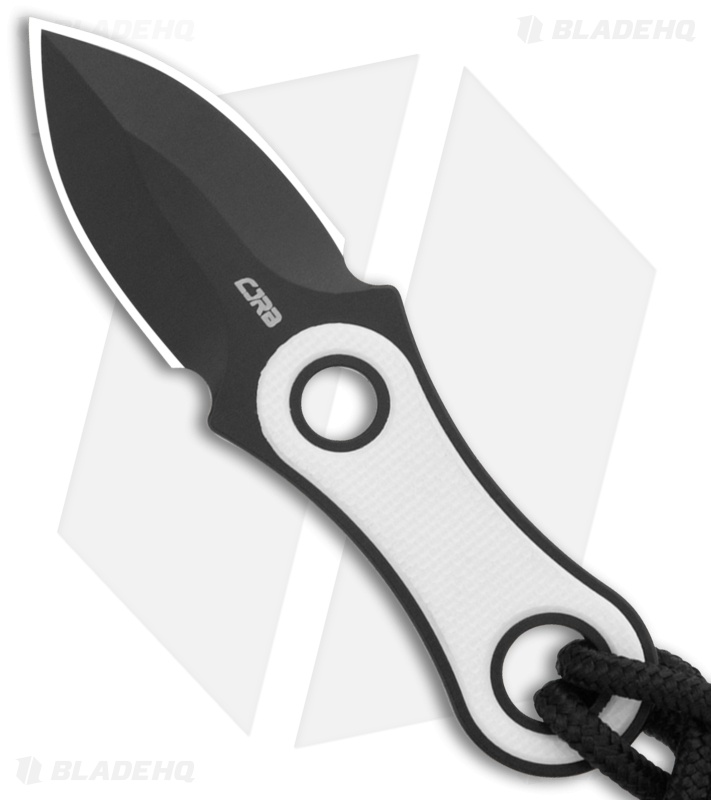CJRB Knap Fixed Blade Knife | White G-10 + Black PVD